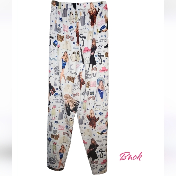 Taylor Swift Satin Pajama Pants sz S Swifty Sleep Eras Reputation Midnight 1989 - Picture 4 of 11